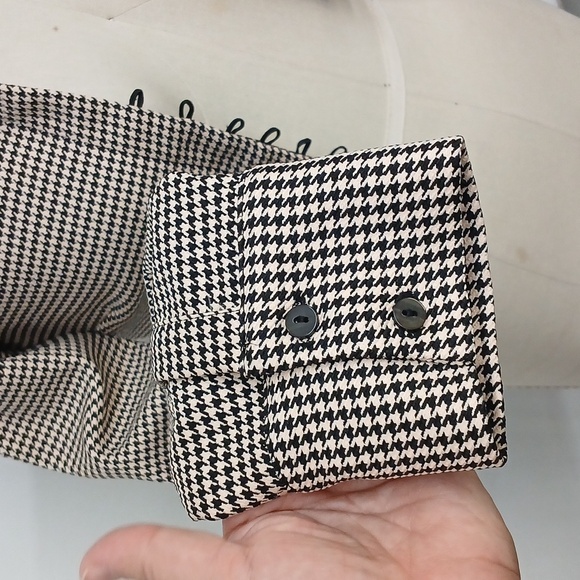 Zara Houndstooth Button-Up Blazer Shacket Size Small - Picture 4 of 6